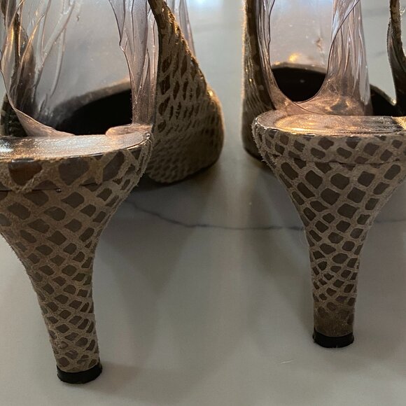Stuart Weitzman slingback heel Snake Skin - Picture 7 of 10